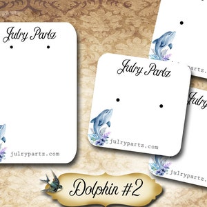 DELFIN #2 •Benutzerdefinierte •Etiketten • Ohrring-Display • Kleidungs-Tags • Individuell • Boutique-Karte • Individuell hergestellte Tags • Individuell hergestellte Etiketten • Schmuckkarten