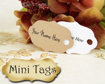 40•MINI TAGS #1 • 1 X 1.5 inch•Necklace Tags•Bracelet Tags•Price Tags•Clothing Tags•Favor Tags