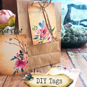 8 DIY • 2.5x3.5 Tags • POSIES Blank Tags • Digital Tags • Favor Tags • Gift Tags • Printable Tags