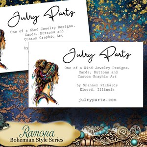 RAMONA Bohemian Style Custom Design Earring Display Clothing Tags Custom Jewelry Cards Boutique Cards Custom Earring Cards image 3