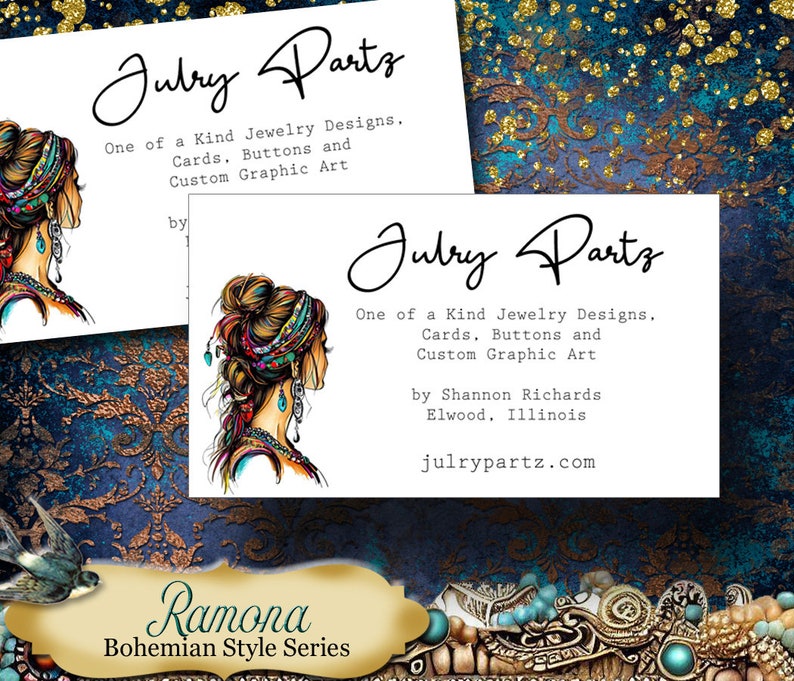 RAMONA Bohemian Style Custom Design Earring Display Clothing Tags Custom Jewelry Cards Boutique Cards Custom Earring Cards image 3