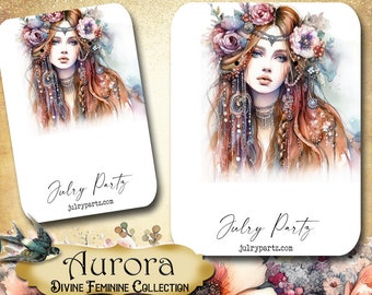 AURORA • Necklace Card • Earring Card • Jewelry Cards • Jewelry Display Card • Display• Earring Holder• Jewelry Packaging• DIVINE FEMININE