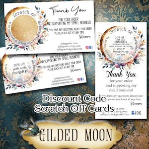 MOON Dourado #5 Raspar • Cartões de visita • Cartões de cupom • Cartões de desconto personalizados • Cartão de inserção • Cartões de chamada personalizados • Cartão de mídia social