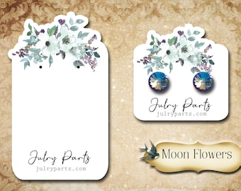 60• MOON FLOWERS • Necklace Card • Earring Cards • Jewelry Cards • Display Card • Display • Earring Holder • Necklace Holder•