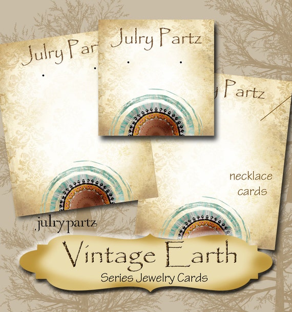 VINTAGE EARTH Series 2custom Tagslabelsearring Etsy