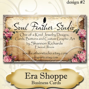 ERA SHOPPE 2 Business Cards•Designer Card Collection•Custom Business Cards•Custom Cards •Custom Calling Cards•Design 3