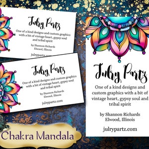 CHAKRA MANDALAS #3 Stijl Visitekaartjes • Ontwerper Kaart Collectie • Aangepaste Visitekaartjes • Aangepaste Kaarten • Aangepaste Telefoonkaarten •