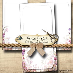 DIY • WILDFLOWER #3 • Custom Note Pad • Floral Memo Pad • Floral Note Pad • Printable • Digital Download • Printable Template • Memo Pad
