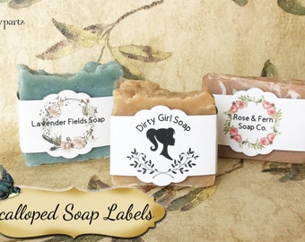 36•Custom Logo SOAP Labels•Soap Packaging•Bar Soap Label•Custom Packaging•Soap Display•Belly Band•Cigar Band Label•SCALLOP