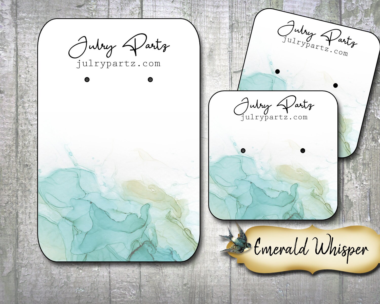 Template of Earring Necklace Card 3.5x2.3 2 Holes -   Jewelry display  cards, Jewelry packaging, Earring card display