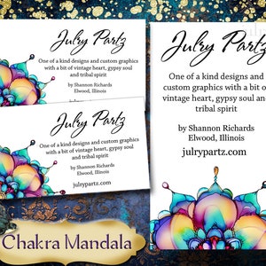 Cartes de visite de style CHAKRA MANDALAS #7 • Collection de cartes de créateurs • Cartes de visite personnalisées • Cartes personnalisées • Cartes de visite personnalisées •
