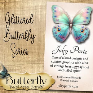 Tarjetas de presentación estilo BUTTERFLY #7 • Colección de tarjetas de diseñador • Tarjetas de presentación personalizadas • Tarjetas personalizadas • Tarjetas de presentación personalizadas • BRILLOSAS