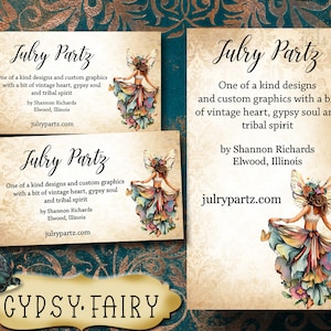 GYPSY FAIRY #5 Tarjetas de presentación estilo • Colección de tarjetas de diseñador • Tarjetas de presentación personalizadas • Tarjetas personalizadas • Tarjetas de visita personalizadas •