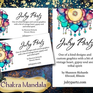 Cartes de visite de style CHAKRA MANDALAS #6 • Collection de cartes de créateurs • Cartes de visite personnalisées • Cartes personnalisées • Cartes de visite personnalisées •