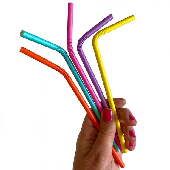 Colorful paper straws, fiesta decorations birthday, fiesta bridal shower decor, fiesta bachelorette party favors, eco friendly party straws Il_570xn