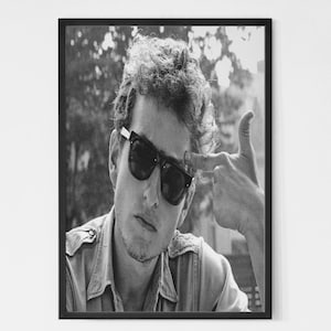 Bob Dylan 1963 Vintage Poster. Music Poster. Vintage Poster. Concert Poster. Printable. Black and White Wall Art. Photography Prints.