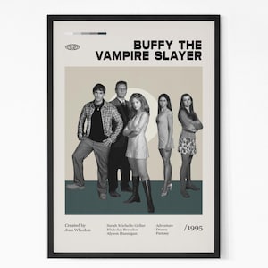 Buffy the Vampire Slayer Movie Poster, Vintage tv show poster, Minimalist Art, Retro Poster, Vintage Poster, Home Wall art.