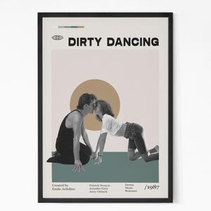 Dirty Dancing Movie Poster, Dirty Dancing Print, Patrick Swayze, Vintage tv show poster, Minimalist Art, Retro Poster, Vintage Poster.