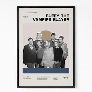 Buffy the Vampire Slayer Movie Poster, Vintage tv show poster, Minimalist Art, Retro Poster, Vintage Poster, Home Wall art.