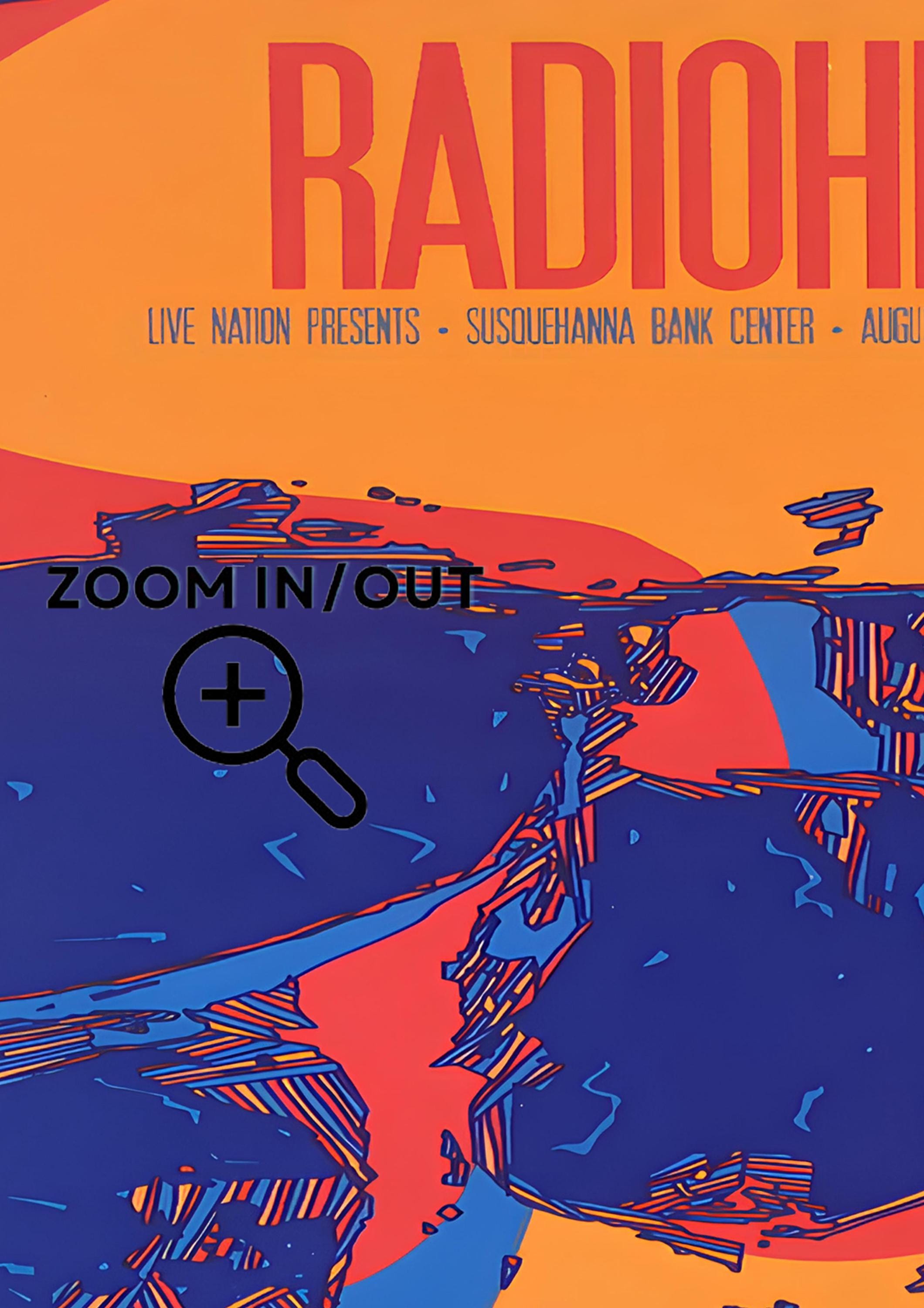 Radiohead 2008 New Jersey Vintage Concert Poster. Tom Yorke