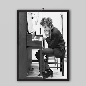 Bob Dylan Vintage Poster. Music Poster. Vintage Poster. Concert Poster. Printable. Black and White Wall Art. Photography Prints.