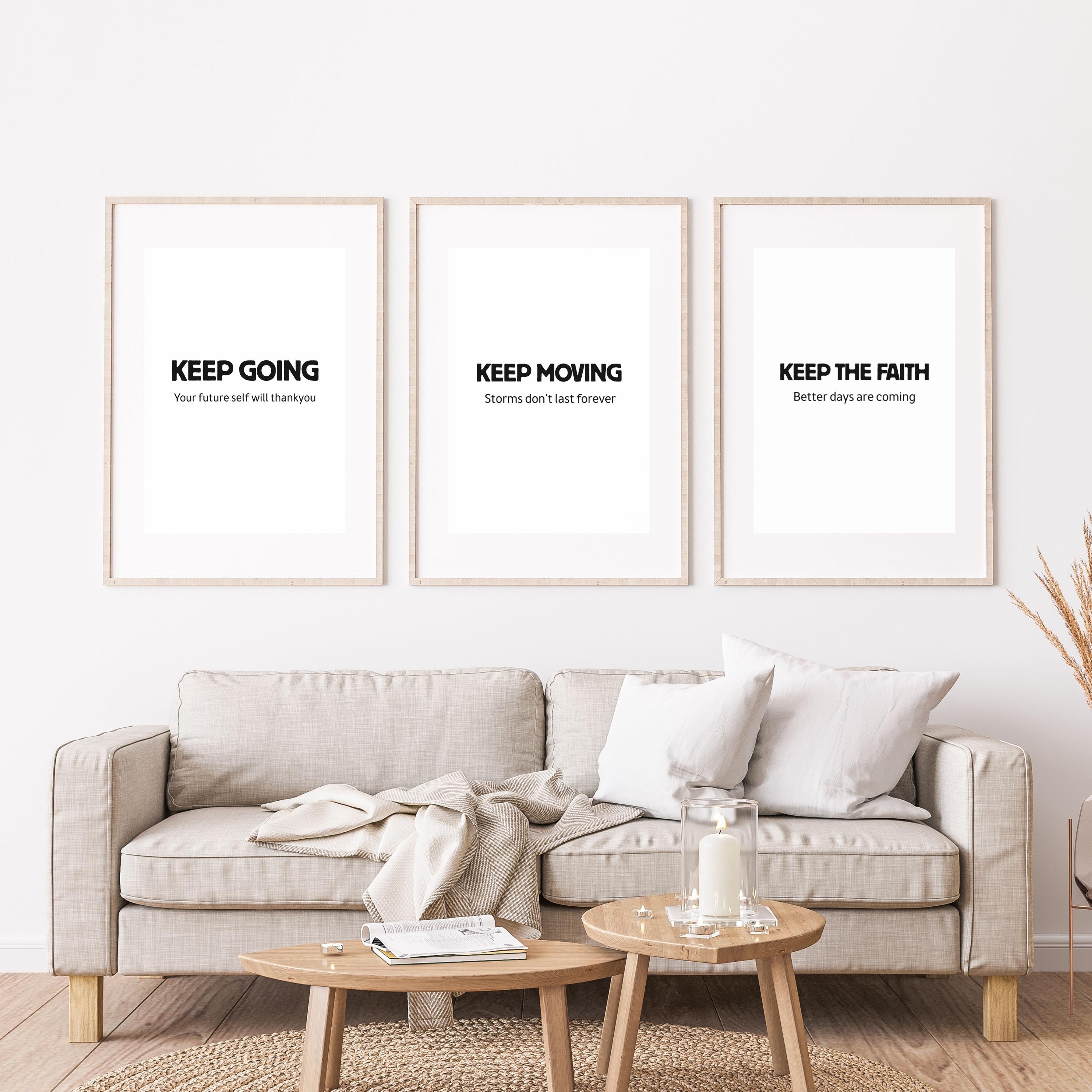 Minimalist Motivational Wall Art Set of 3 – Black and White Printable ...
