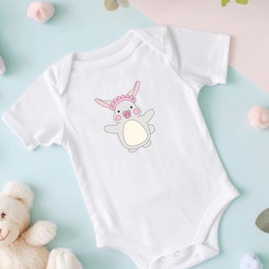 Witamy w domu Słodki różowy króliczek Bawełniana koszulka Onesie Cartoon Ubranka dla niemowląt Prezent dla dziecka Ciąża Ujawnienie Imienia Dziecka Dziewczynka Body Prezent dla noworodka