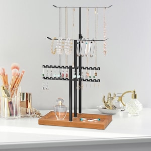 Jewelry Organizer Stand, Necklace Jewelry Holder for Necklace and Earring, Adjustable Jewelry Tree Storage for Bracelet, Stand Room Decor