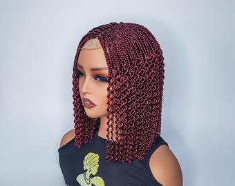 Braided Wigs, Watermelon Braid Wig, Box Braid Wig, African Braid Wig, Nigerian Braid Wig, Braid Wig For Black Women, Short Braid Wig