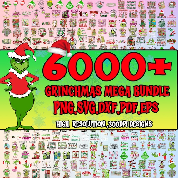 6000+ The Grinch SVG PNG Files ,Grinch Christmas Svg Files, Cricut & Silhouette,PNG Clipart, Unique Design, Instant Download