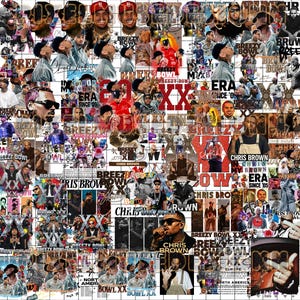 May include: A collage of images featuring Chris Brown, with text elements including "Breezy Bowl," "Era Since '05," and "Bowl XX." The images vary in style, with some in color and others in black and white.
