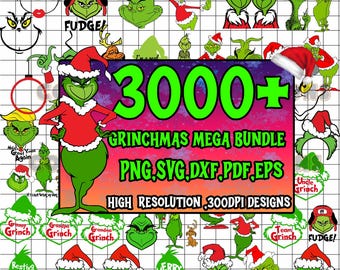 3000+ The Grinch SVG PNG Files ,Grinch Christmas Svg Files, Cricut & Silhouette,PNG Clipart, Unique Design, Instant Download, X max designs