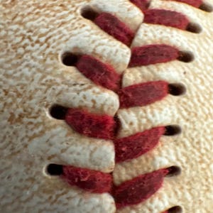 Baseball Stitch Close-Up – Sports Wall Art, Macro Baseball Photo, Rustic Athletic Decor, Man Cave Printable, Minimalist Baseball Art