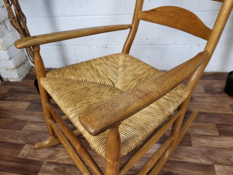 Beautiful John Richardson Rocking Chair Handmade Arts & Crafts Style Solid Ash image 8