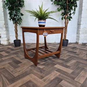 Vintage mid-century g plan astro teak side table with drawer