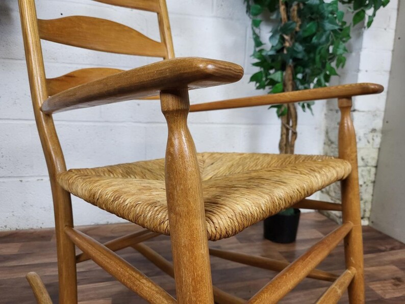 Beautiful John Richardson Rocking Chair Handmade Arts & Crafts Style Solid Ash image 5