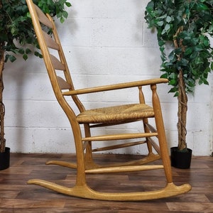 Beautiful John Richardson Rocking Chair Handmade Arts & Crafts Style Solid Ash image 4