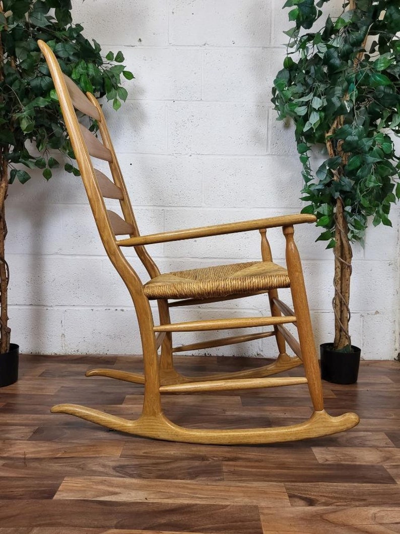 Beautiful John Richardson Rocking Chair Handmade Arts & Crafts Style Solid Ash image 4