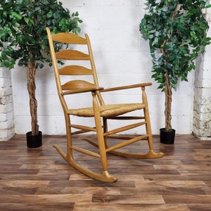 Beautiful John Richardson Rocking Chair Handmade Arts & Crafts Style Solid Ash image 2