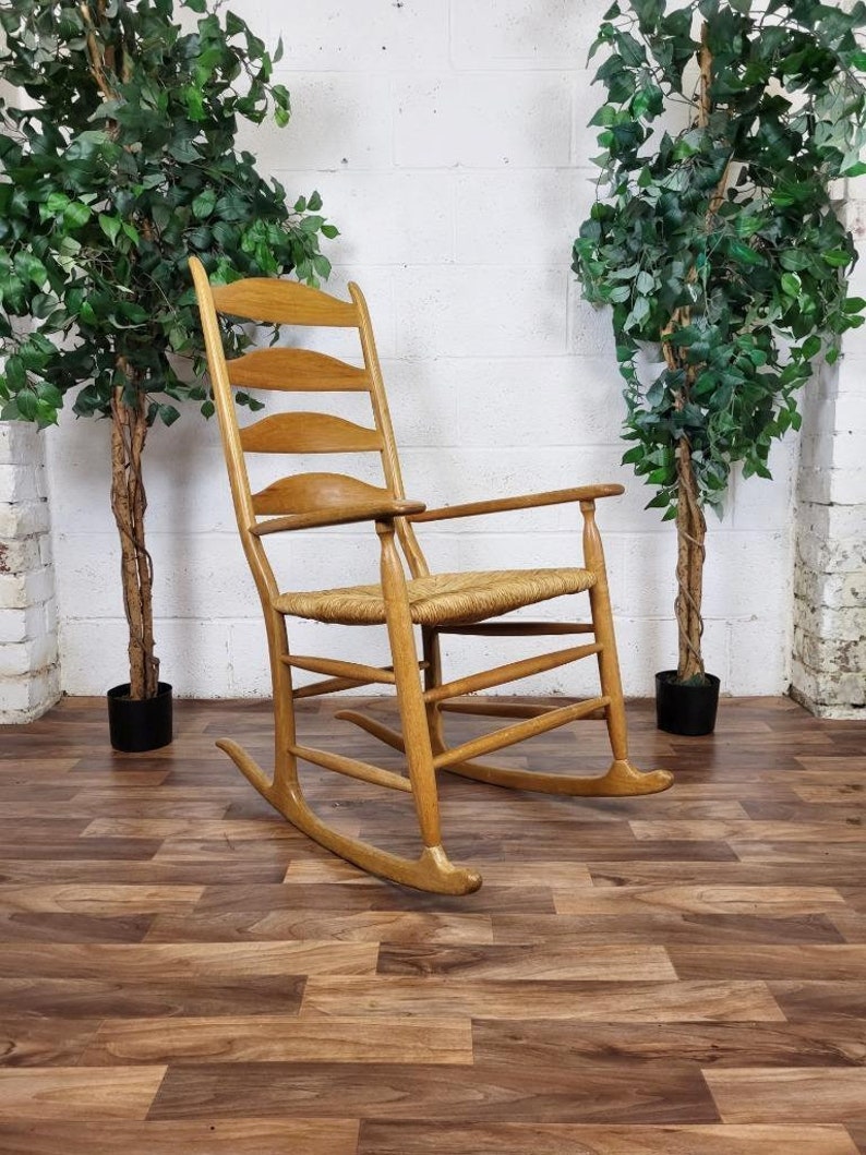 Beautiful John Richardson Rocking Chair Handmade Arts & Crafts Style Solid Ash image 2