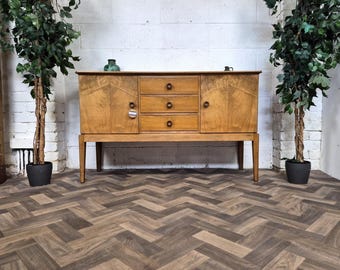 Vintage cc41 1940's walnut compact sideboard scandi retro mcm