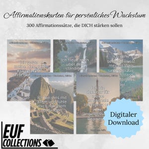 300 Affirmationen mit Sehenswürdigkeiten Hintergrund – Achtsamkeit, Selbstliebe & Motivation zum Ausdrucken, persönliche Weiterentwicklung