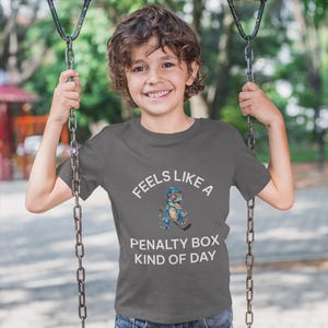 Hockey Penalty Box Youth Short Sleeve Tee, Kids Hockey Shirt, Sports Fan Tee, Hockey Birthday Gift, Hockey Mom Shirt