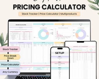 Pricing Calculator Spreadsheet | Small Business Template | Product Pricing Calculator | Pricing Worksheet | Price Guide | Profit Calculator