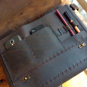 Personalized Messenger Leather Laptop Shoulder Bag 5 Pockets Vintage Look Old School Style Handmade Leather Messengers