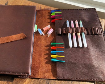 Leather Sketchbook / Refillable Notebook / Drawing Journal / Made in N –  Luscious Leather NYC