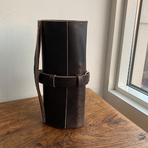 Suporte para rolo de pincéis de artista / Kit de viagem de couro / Bolsa para rolo de pincéis / Estojo de couro para artista / Estojo personalizado