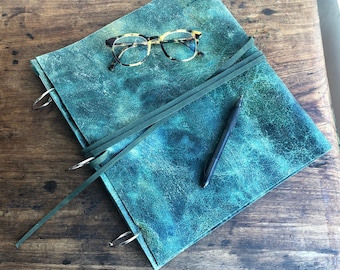 8.5x11 Ring Binder / Soft Leather 3 Ring Binder / Three Ring Notebook / Loose Leaf Binder