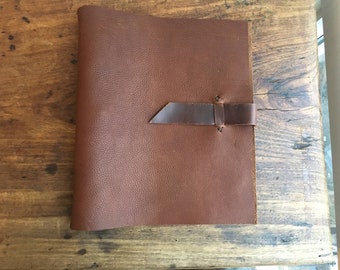 Leather 3 ring binder, Document holder, Soft leather binder, Loose leaf notebook, Manuscript holder, Soft leather notebook, Manuscript book