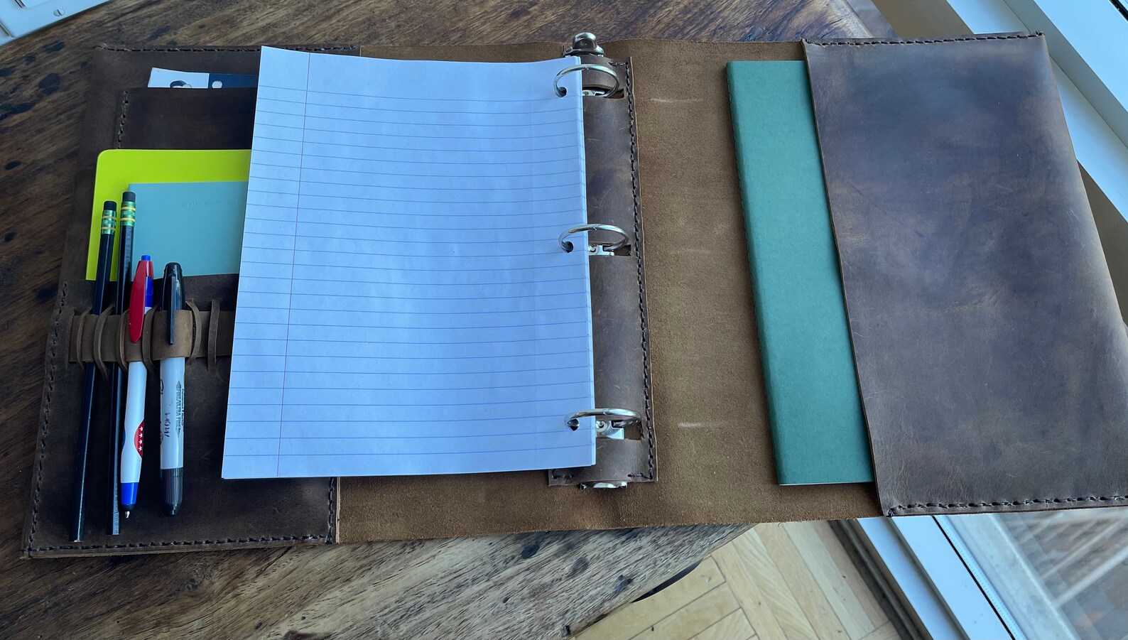 Planner binder 8.5 x 11 three ring folio Document folder Etsy